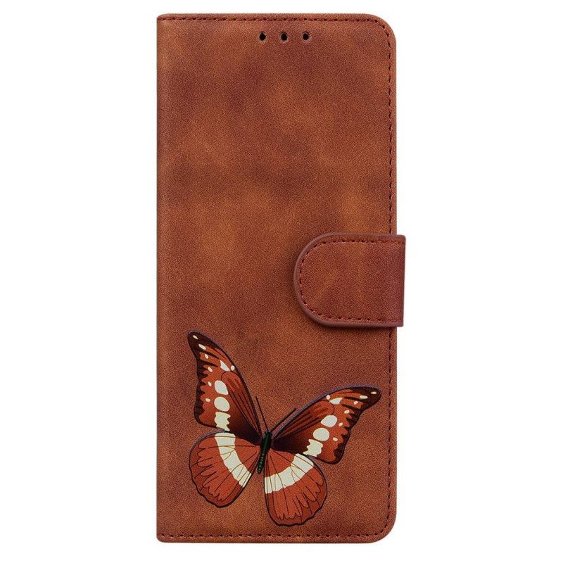 Læder Cover Samsung Galaxy M53 5G Sommerfugl