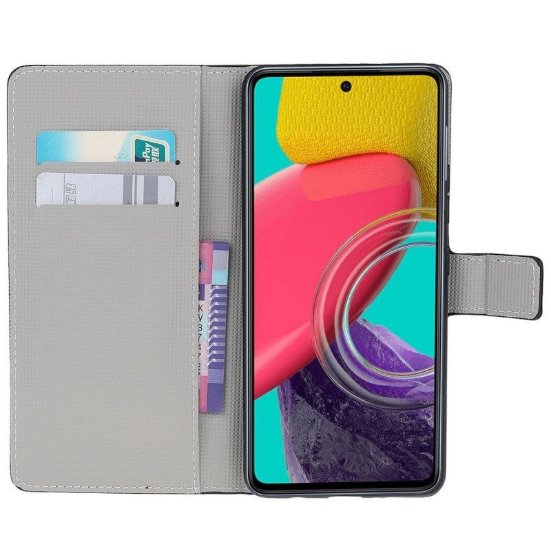 Læder Cover Samsung Galaxy M53 5G Uglebånd