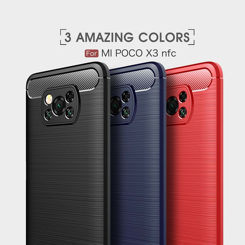 Cover Poco X3 / X3 Pro / X3 NFC Børstet Kulfiber