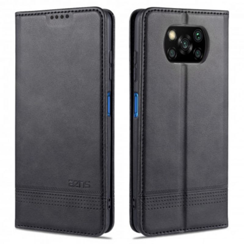 Cover Poco X3 / X3 Pro / X3 NFC Flip Cover Azns Læderstil