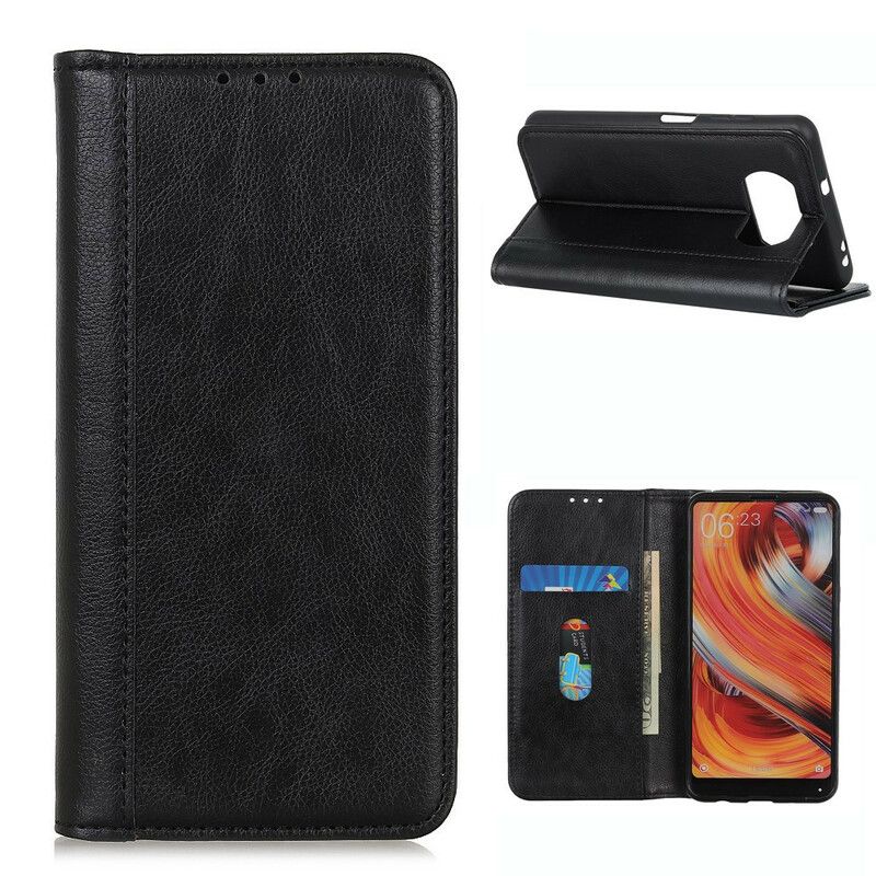 Cover Poco X3 / X3 Pro / X3 NFC Flip Cover Elegance Split Litchi Læder