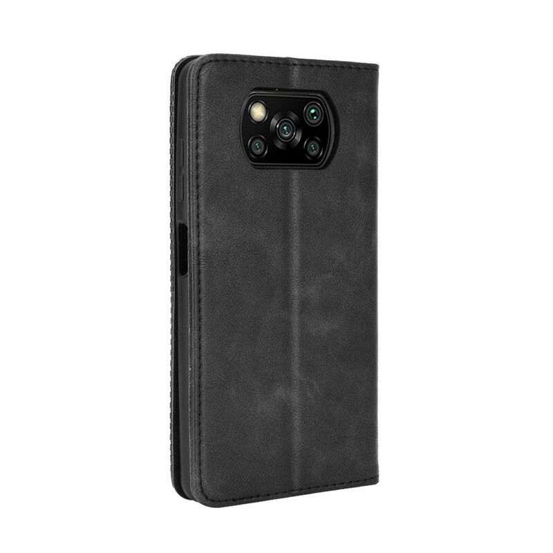 Cover Poco X3 / X3 Pro / X3 NFC Flip Cover Vintage Stiliseret Lædereffekt