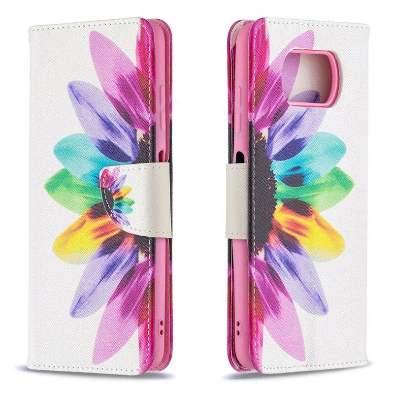 Flip Cover Poco X3 / X3 Pro / X3 NFC Akvarelblomst