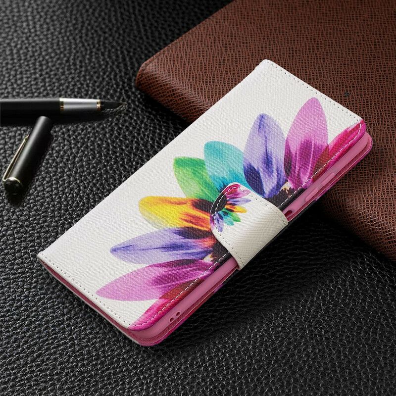 Flip Cover Poco X3 / X3 Pro / X3 NFC Akvarelblomst