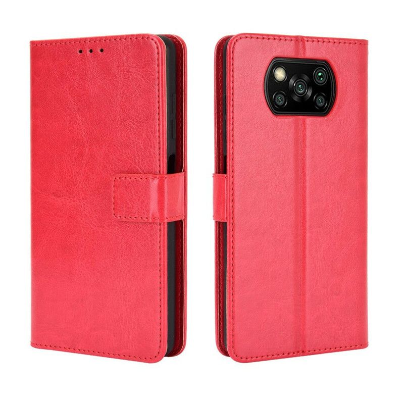 Flip Cover Poco X3 / X3 Pro / X3 NFC Blinkende Kunstlæder