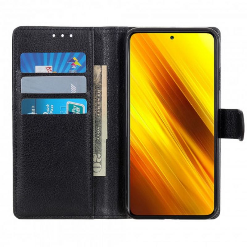 Flip Cover Poco X3 / X3 Pro / X3 NFC Faux Læder Litchi