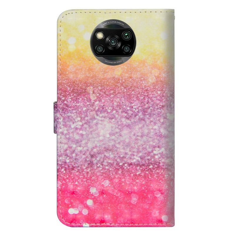 Flip Cover Poco X3 / X3 Pro / X3 NFC Magenta Glitter Gradient