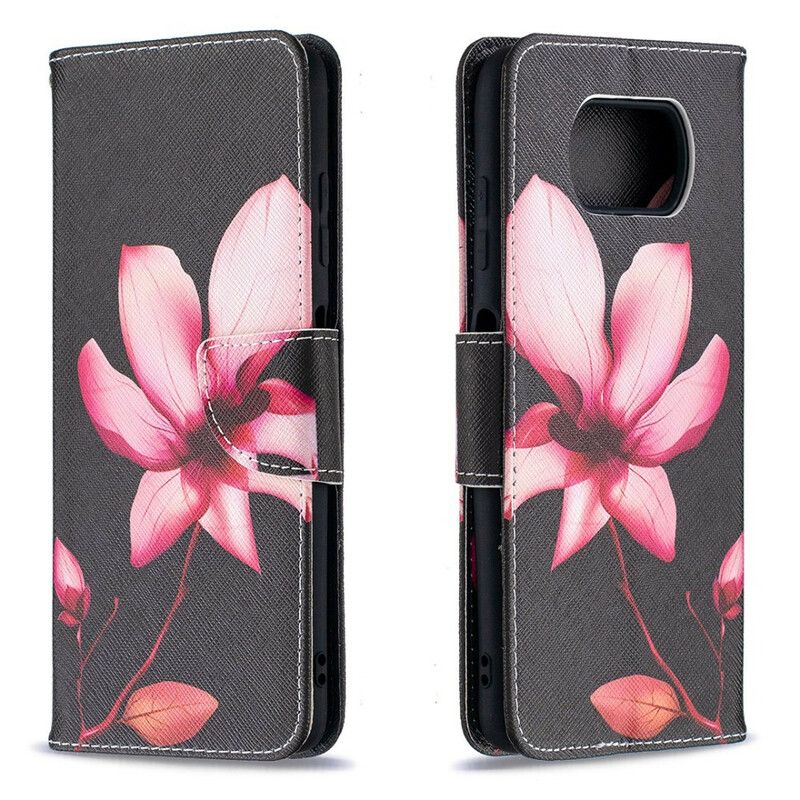 Flip Cover Poco X3 / X3 Pro / X3 NFC Pink Blomst