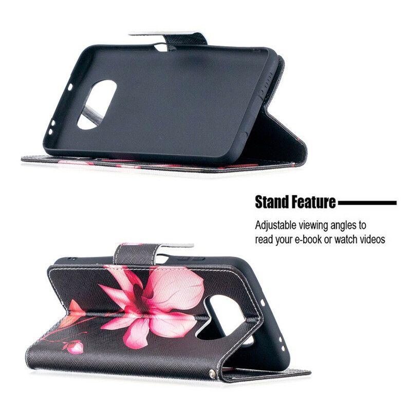 Flip Cover Poco X3 / X3 Pro / X3 NFC Pink Blomst