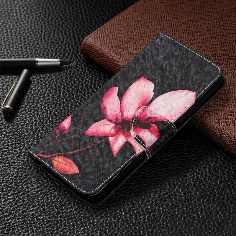 Flip Cover Poco X3 / X3 Pro / X3 NFC Pink Blomst