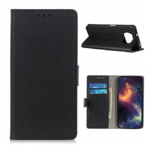 Flip Cover Poco X3 / X3 Pro / X3 NFC Simpel Skinnende Lædereffekt