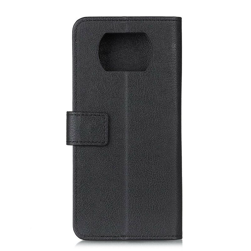 Flip Cover Poco X3 / X3 Pro / X3 NFC Simpel Skinnende Lædereffekt