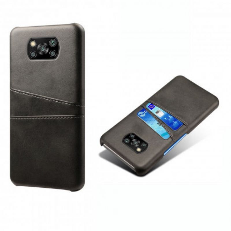 Mobilcover Poco X3 / X3 Pro / X3 NFC Dobbelt Ksq-kortholder