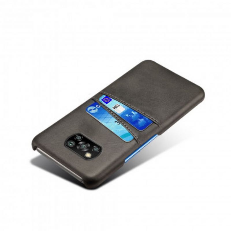 Mobilcover Poco X3 / X3 Pro / X3 NFC Dobbelt Ksq-kortholder