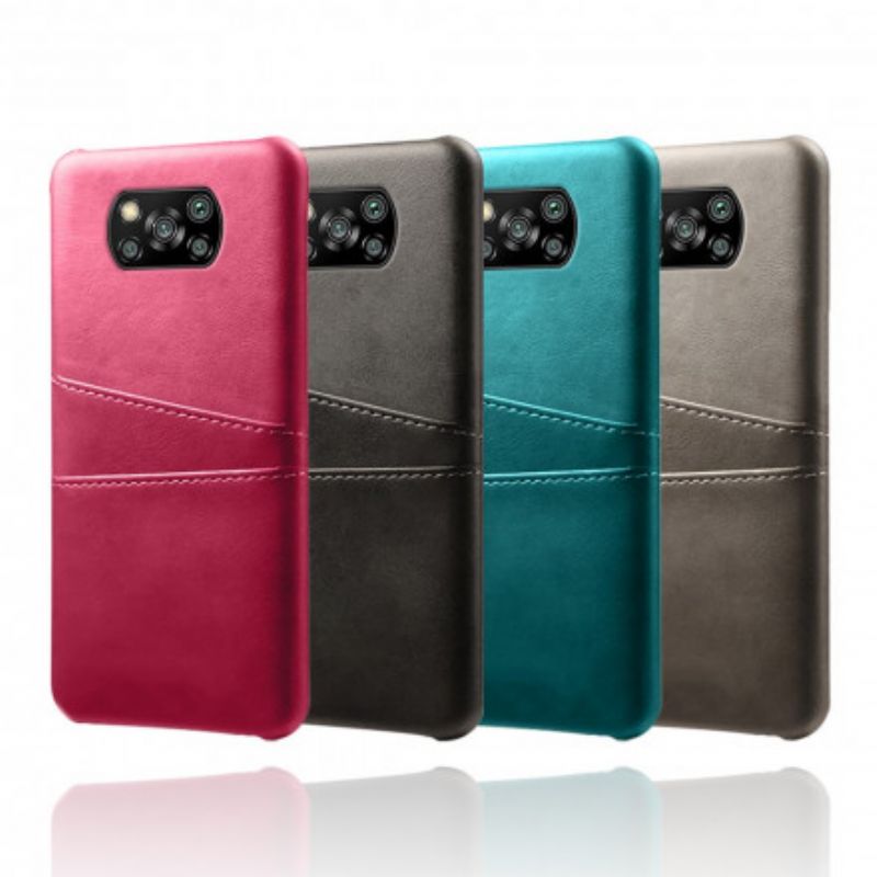 Mobilcover Poco X3 / X3 Pro / X3 NFC Dobbelt Ksq-kortholder