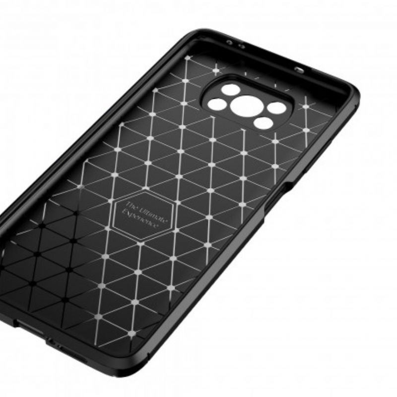 Mobilcover Poco X3 / X3 Pro / X3 NFC Fleksibel Kulfibertekstur