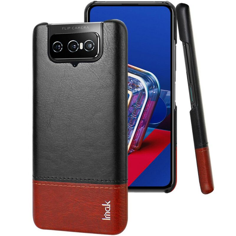 Cover Asus Zenfone 8 Flip Flip Cover Imak Ruiyi Series Lædereffekt