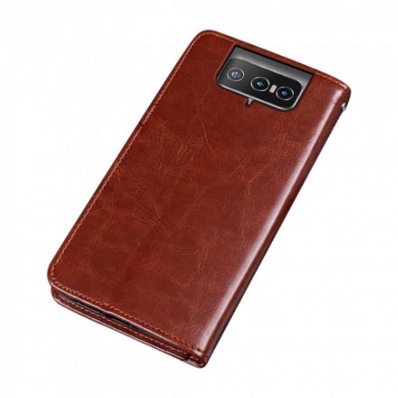 Flip Cover Asus Zenfone 8 Flip Læder Cover Imiteret Læder Idewei