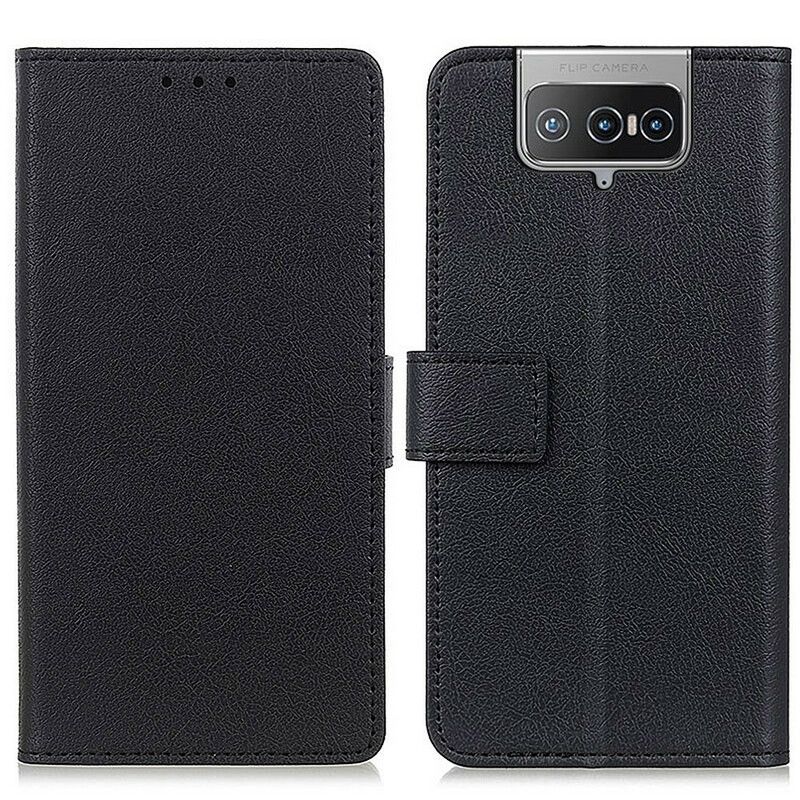 Flip Cover Asus Zenfone 8 Flip Læder Cover Klassisk Kunstlæder