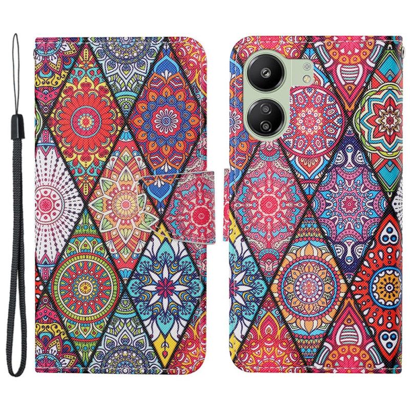 Flip Cover Poco C65 Diamanttotem Med Rem