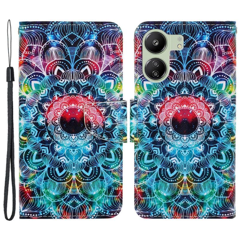 Flip Cover Poco C65 Mandala Mønster Med Rem