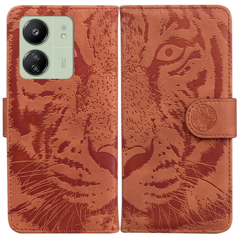 Flip Cover Poco C65 Tiger Footprint