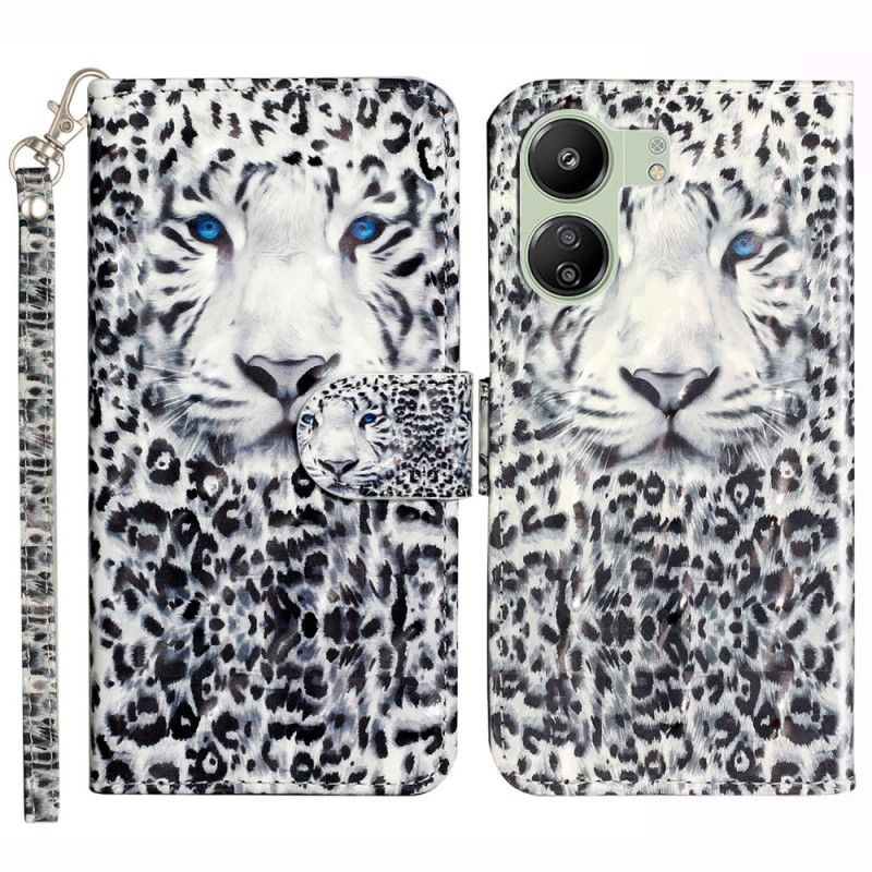 Læder Cover Poco C65 Leopardrem