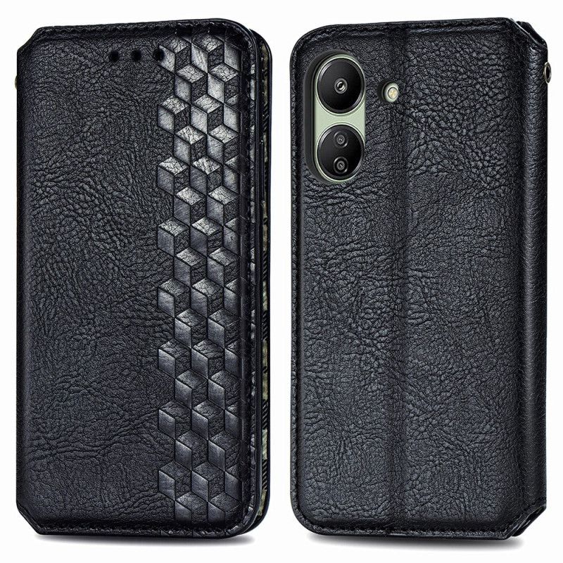 Læder Cover Poco C65 Telefon Etui Vintage Diamanter