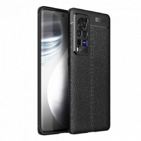 Cover Vivo X60 Pro Dobbelt Linje Litchi Lædereffekt