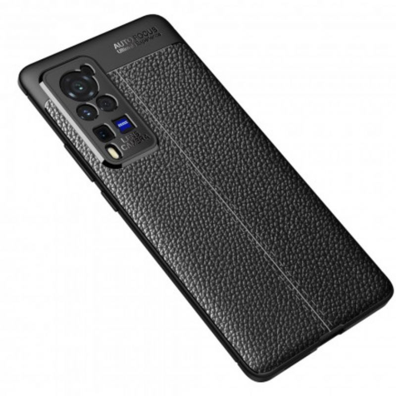 Cover Vivo X60 Pro Dobbelt Linje Litchi Lædereffekt