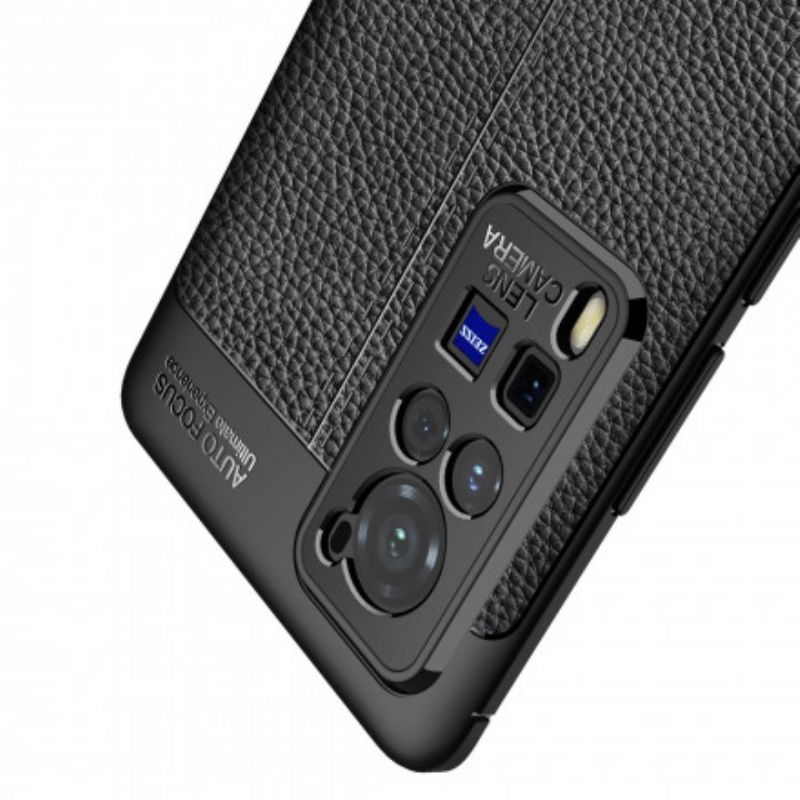 Cover Vivo X60 Pro Dobbelt Linje Litchi Lædereffekt