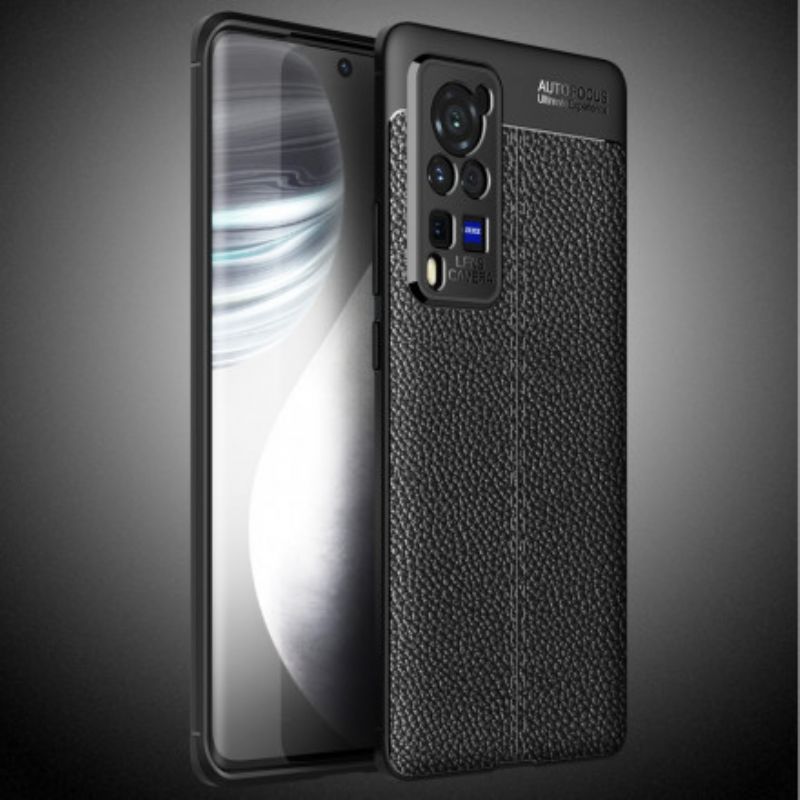 Cover Vivo X60 Pro Dobbelt Linje Litchi Lædereffekt