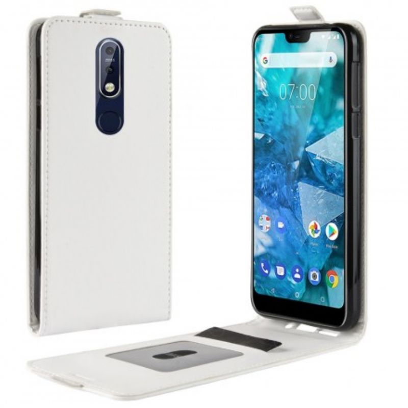 Flip Cover Nokia 7.1 Læder Cover Retro Foldning