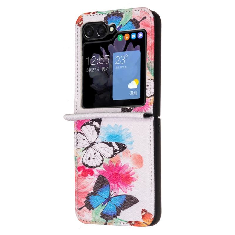 Cover Samsung Galaxy Z Flip 6 Telefon Etui To Sommerfugle