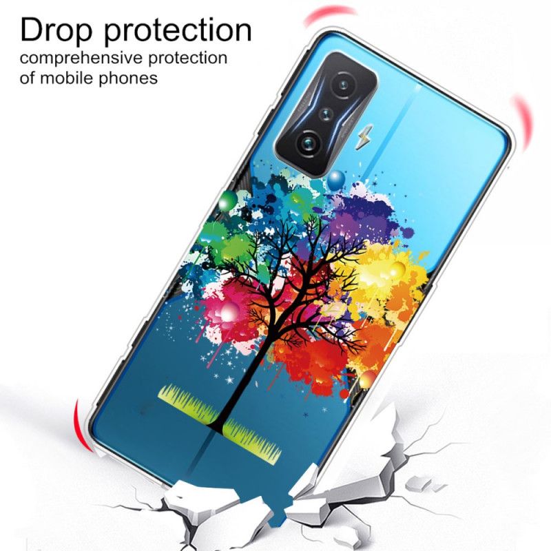 Cover Poco F4 GT Transparent Akvareltræ