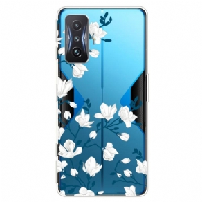 Cover Poco F4 GT Transparente Hvide Blomster