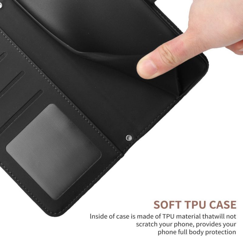 Flip Cover Poco F4 GT Med Snor Sommerfugle-remdesign