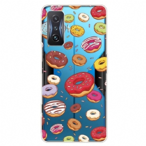 Mobilcover Poco F4 GT Transparente Donuts