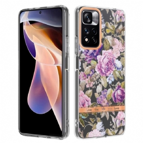 Cover Xiaomi Redmi Note 11 Pro Plus 5G Blomstergennemsigtig