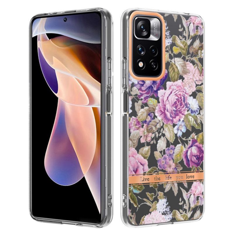 Cover Xiaomi Redmi Note 11 Pro Plus 5G Blomstergennemsigtig