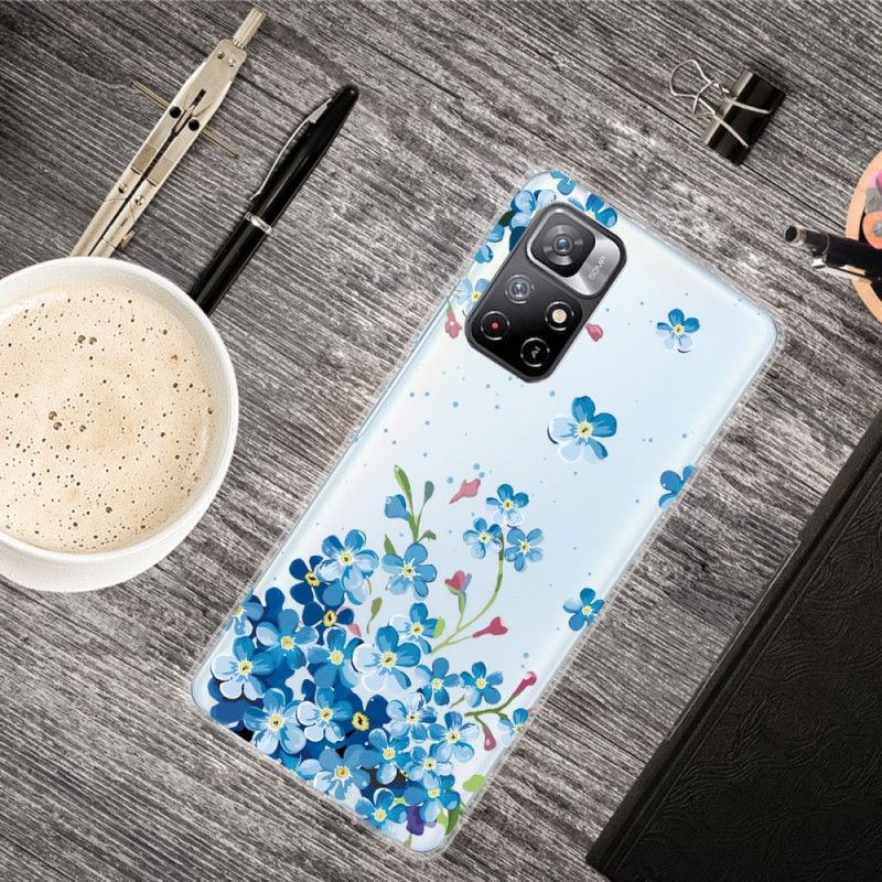 Cover Xiaomi Redmi Note 11 Pro Plus 5G Buket Blå Blomster