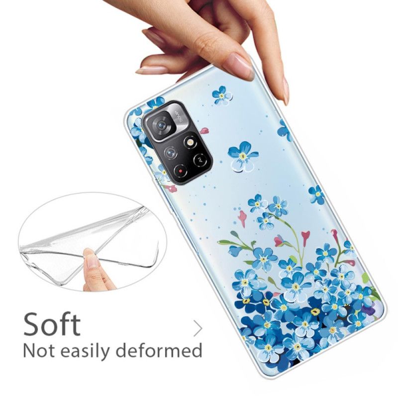 Cover Xiaomi Redmi Note 11 Pro Plus 5G Buket Blå Blomster