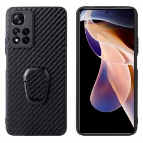 Cover Xiaomi Redmi Note 11 Pro Plus 5G Carbon Fiber Ring-support