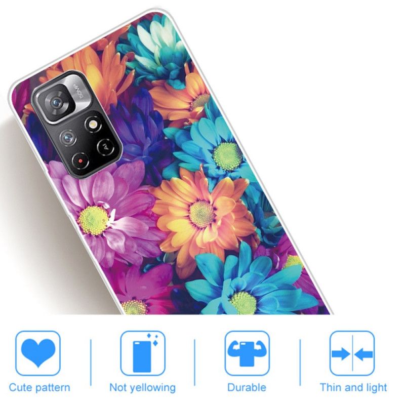 Cover Xiaomi Redmi Note 11 Pro Plus 5G Fleksible Blomster