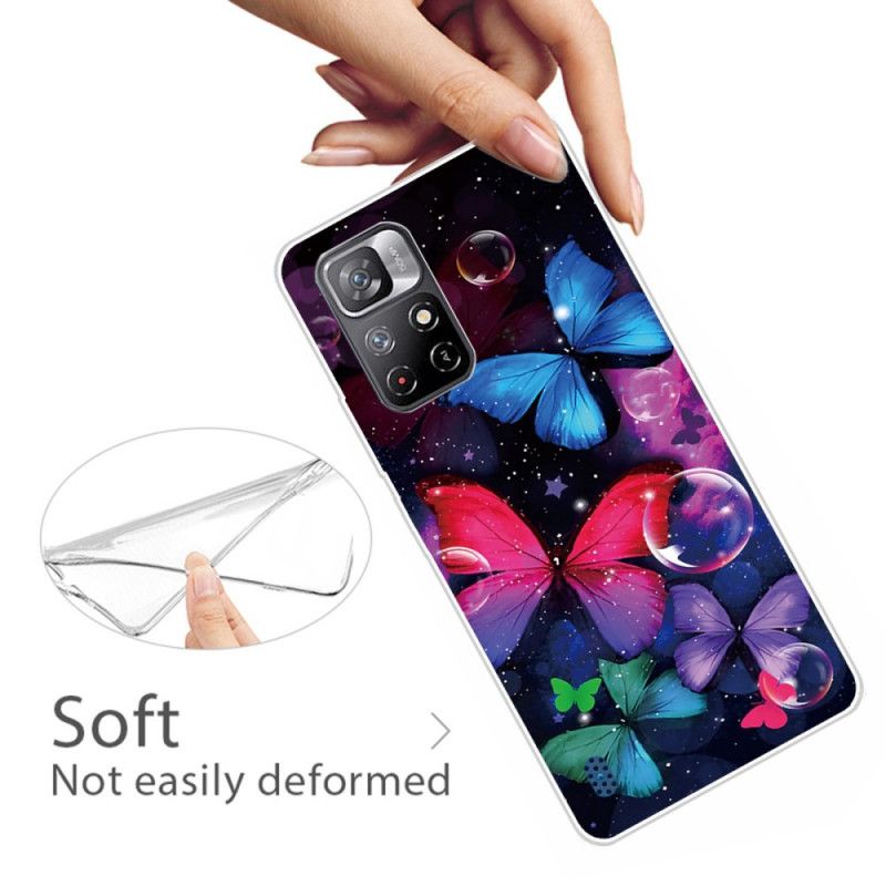 Cover Xiaomi Redmi Note 11 Pro Plus 5G Fleksible Sommerfugle