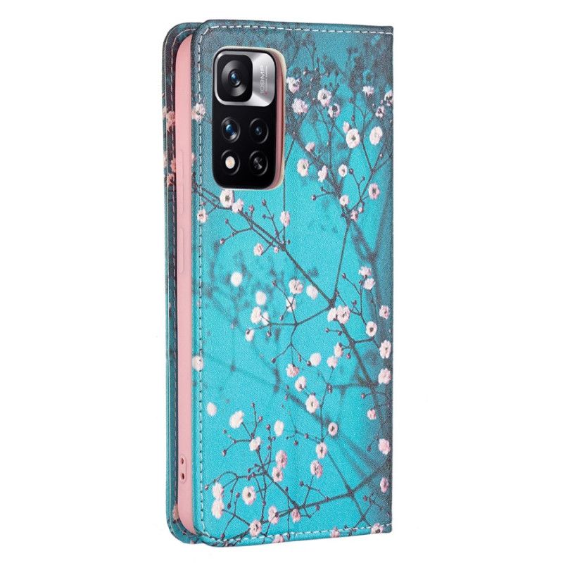 Cover Xiaomi Redmi Note 11 Pro Plus 5G Flip Cover Blomstrende Grene