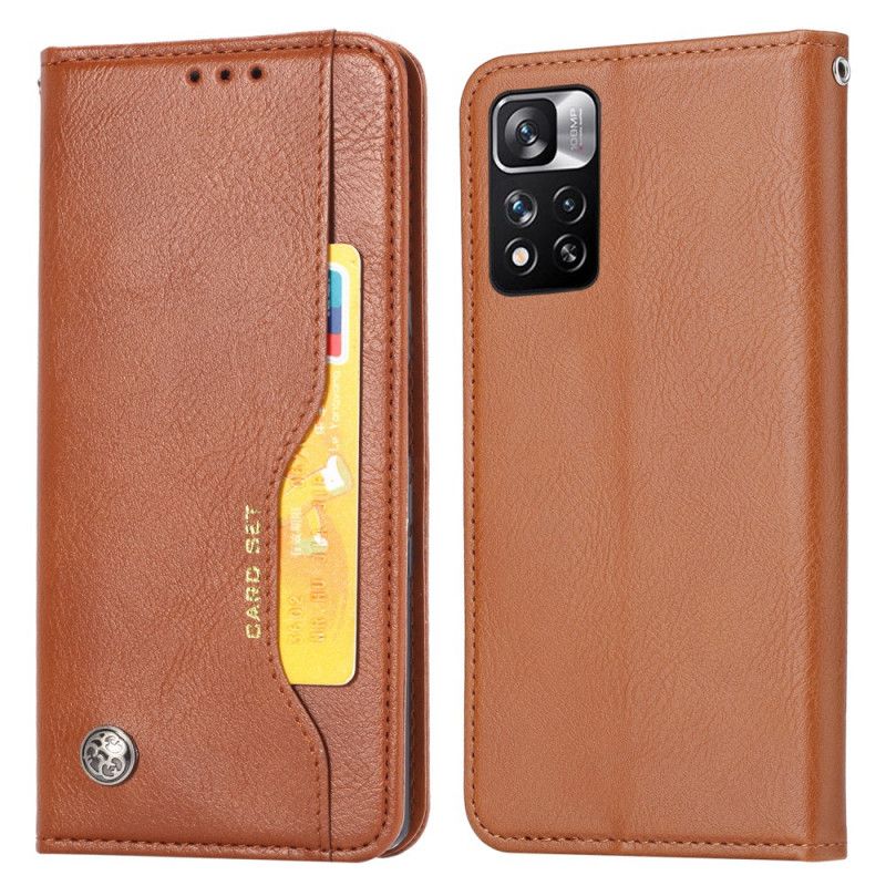 Cover Xiaomi Redmi Note 11 Pro Plus 5G Flip Cover Faux Læder Kortholder