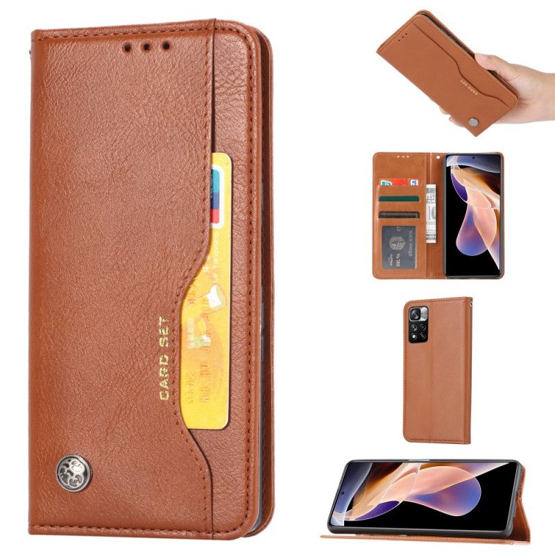 Cover Xiaomi Redmi Note 11 Pro Plus 5G Flip Cover Faux Læder Kortholder