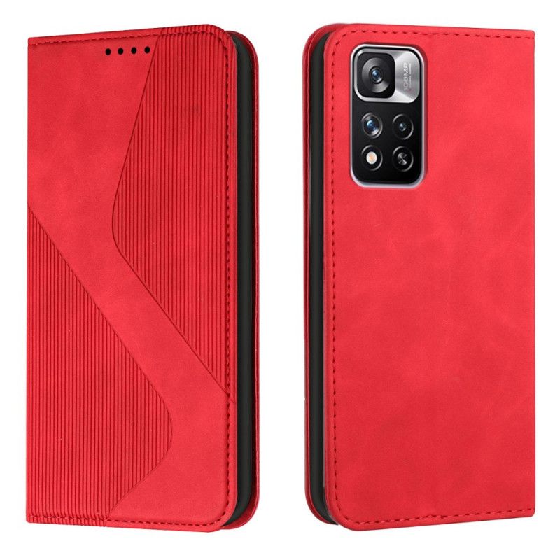 Cover Xiaomi Redmi Note 11 Pro Plus 5G Flip Cover S-design Læderstil