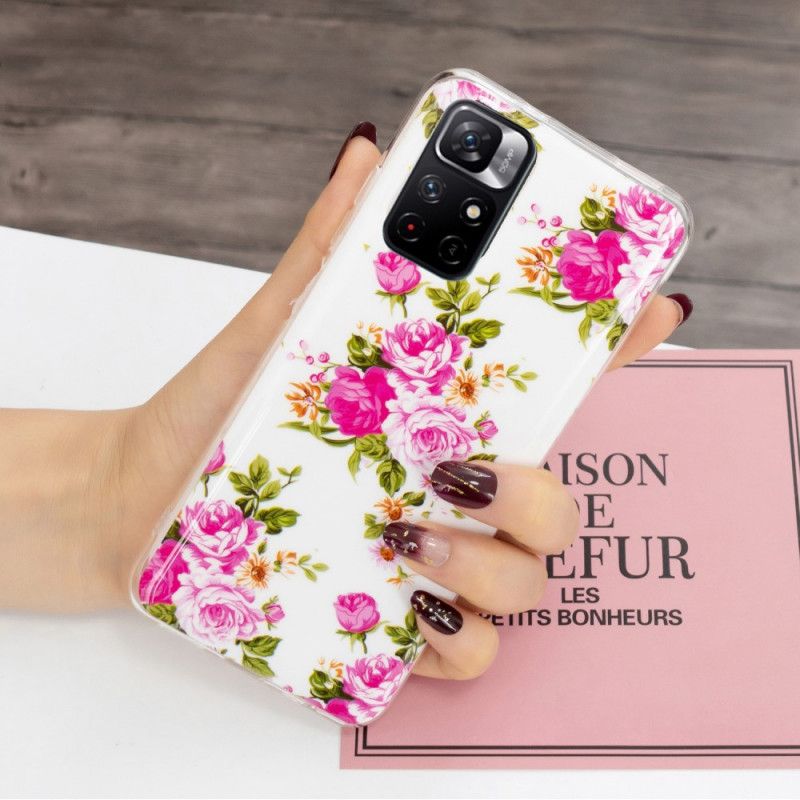 Cover Xiaomi Redmi Note 11 Pro Plus 5G Fluorescerende Frihedsblomster